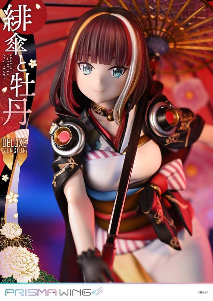 Original Illustration av Fuzichoco Prisma Wing PVC Figur 1/7 Scarlet Umbrella och Peony Deluxe Version 32 cm Prime 1 Studio