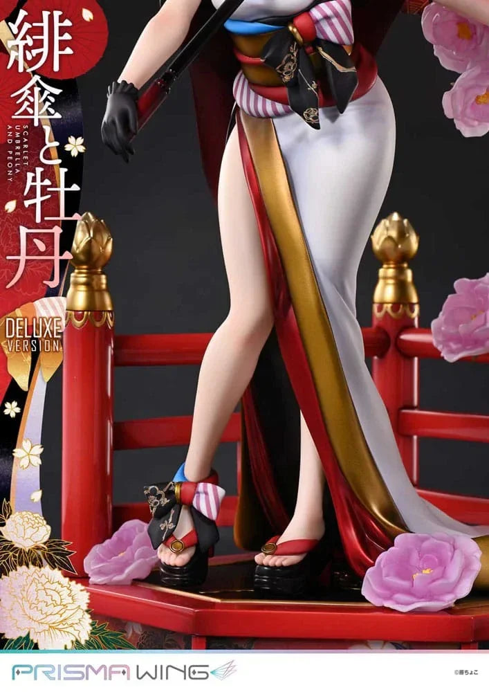 Original Illustration av Fuzichoco Prisma Wing PVC Figur 1/7 Scarlet Umbrella och Peony Deluxe Version 32 cm Prime 1 Studio