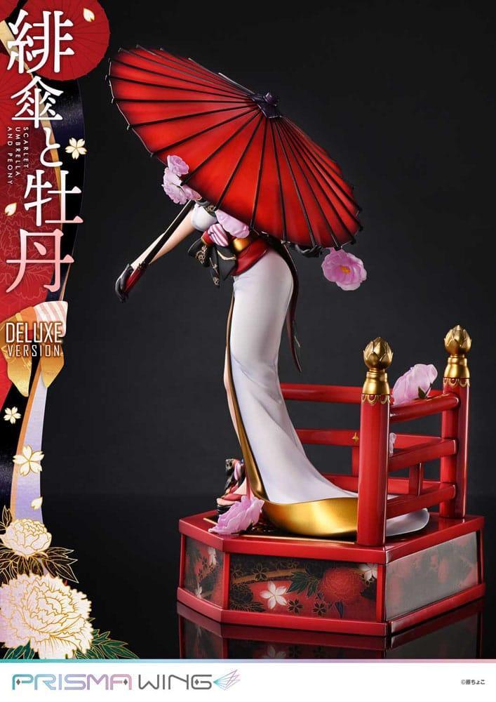 Original Illustration av Fuzichoco Prisma Wing PVC Figur 1/7 Scarlet Umbrella och Peony Deluxe Version 32 cm Prime 1 Studio