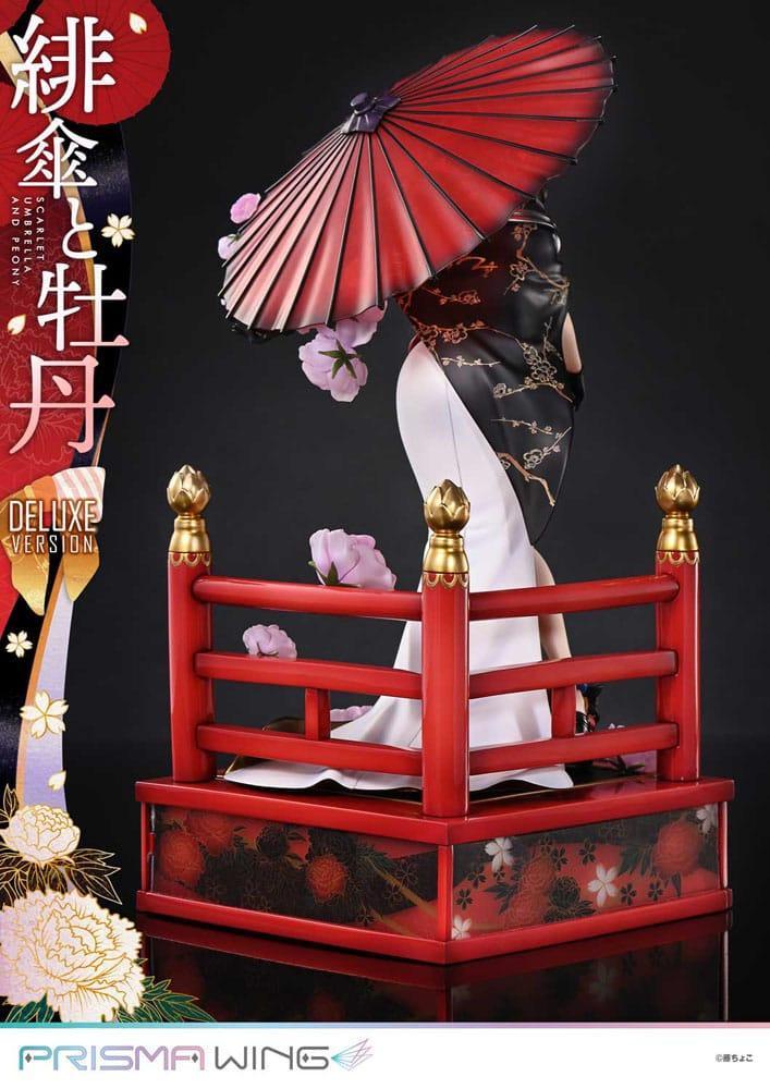 Original Illustration av Fuzichoco Prisma Wing PVC Figur 1/7 Scarlet Umbrella och Peony Deluxe Version 32 cm Prime 1 Studio