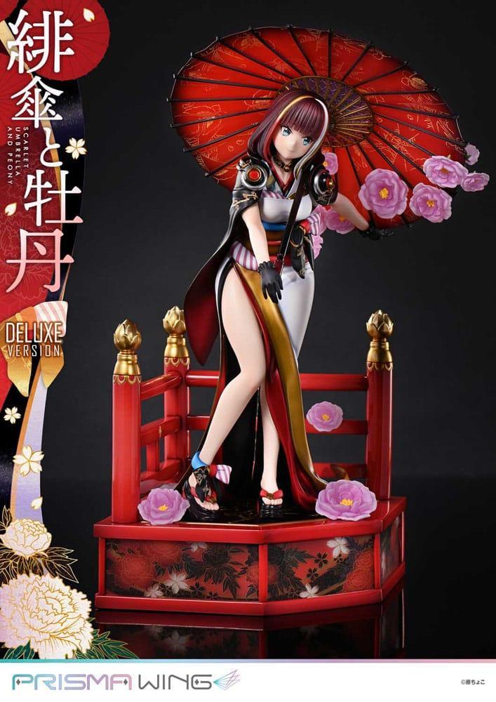 Original Illustration av Fuzichoco Prisma Wing PVC Figur 1/7 Scarlet Umbrella och Peony Deluxe Version 32 cm Prime 1 Studio
