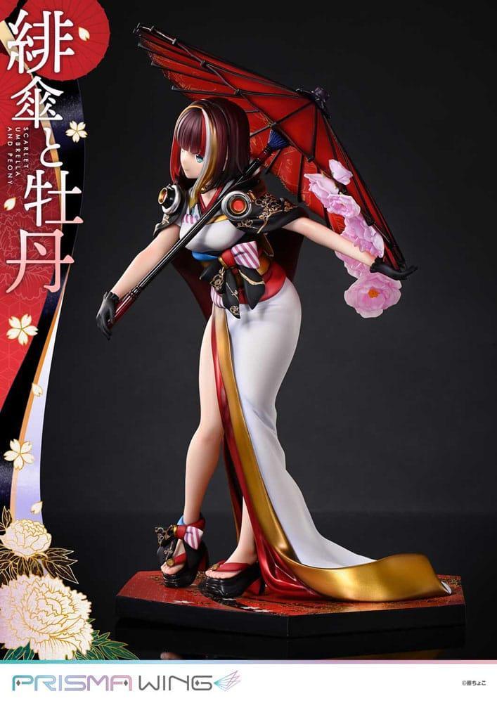 Original Illustration av Fuzichoco Prisma Wing PVC Figur 1/7 Scarlet Umbrella och Peony Deluxe Version 32 cm Prime 1 Studio