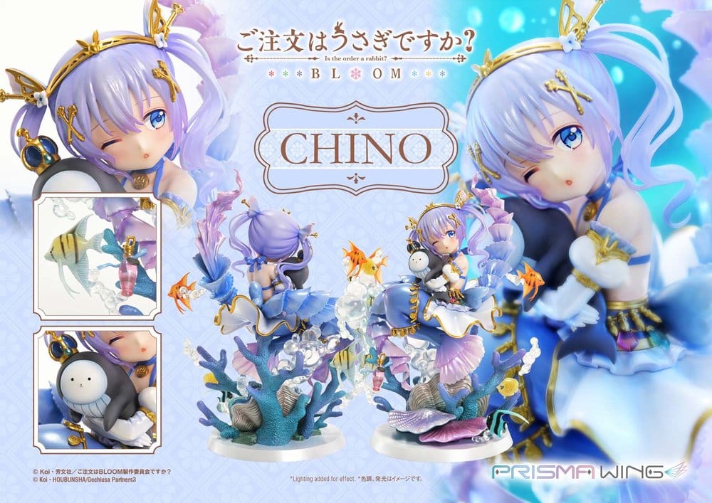 Är Beställningen en Kanin? BLOOM Prisma Wing Förmålad Figur 1/7 Chino 21 cm