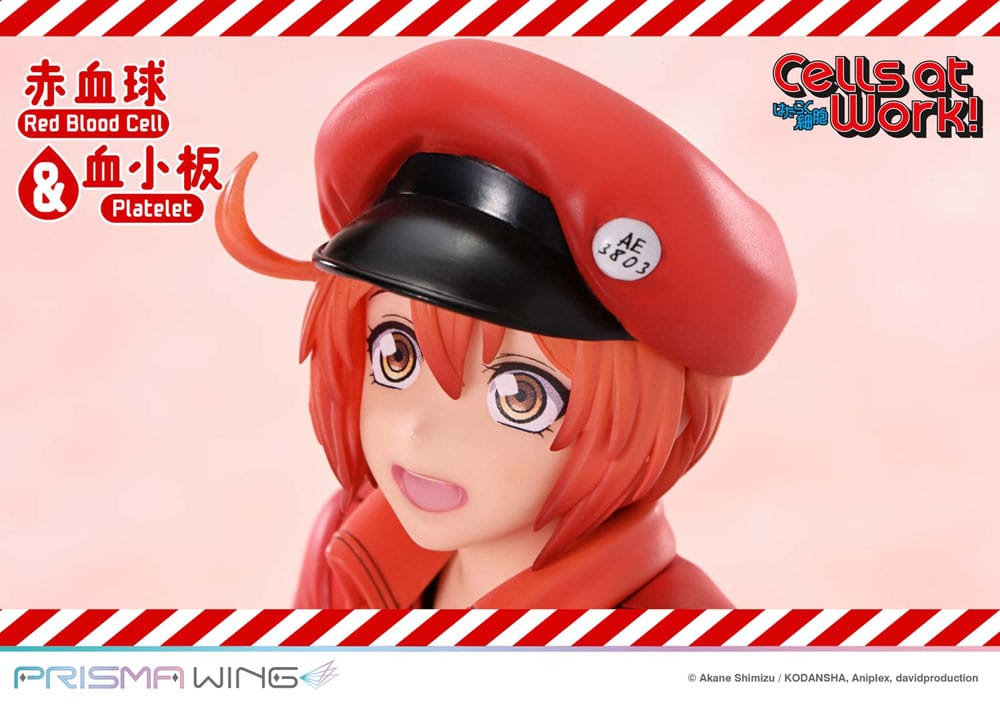Cells at Work Prisma Wing PVC Figur Röd Blodcell & Trombocyt 26 cm Prime 1 Studio