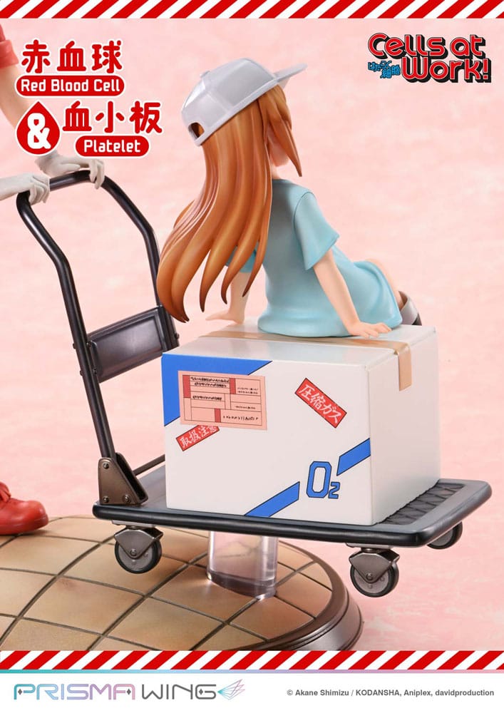 Cells at Work Prisma Wing PVC Figur Röd Blodcell & Trombocyt 26 cm Prime 1 Studio