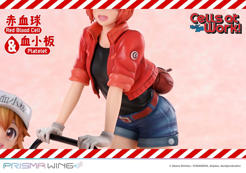 Cells at Work Prisma Wing PVC Figur Röd Blodcell & Trombocyt 26 cm Prime 1 Studio