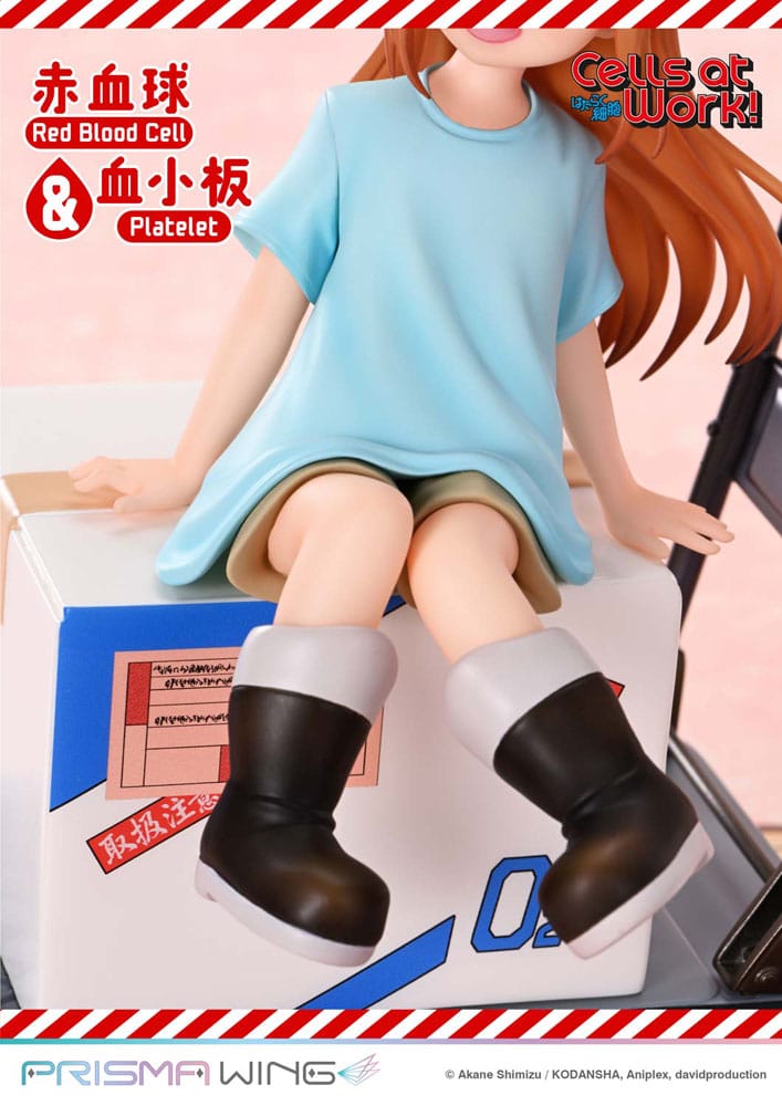 Cells at Work Prisma Wing PVC Figur Röd Blodcell & Trombocyt 26 cm Prime 1 Studio