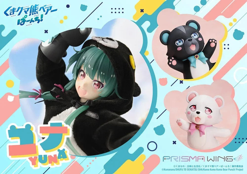 Kuma Kuma Kuma Bear Punch! Prisma Wing PVC Figur 1/7 Yuna 28 cm - Energiskt Samlarobjekt Prime 1 Studio