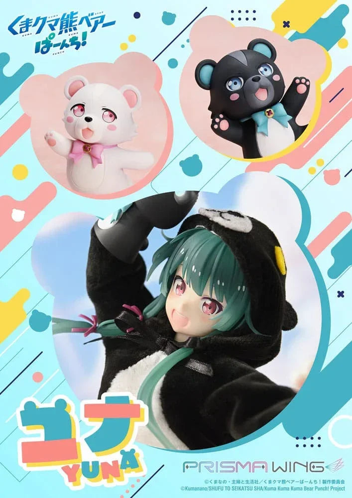 Kuma Kuma Kuma Bear Punch! Prisma Wing PVC Figur 1/7 Yuna 28 cm - Energiskt Samlarobjekt Prime 1 Studio