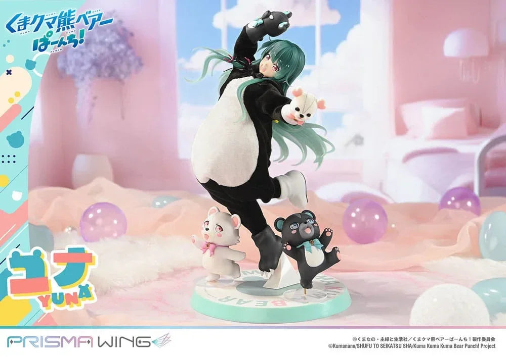 Kuma Kuma Kuma Bear Punch! Prisma Wing PVC Figur 1/7 Yuna 28 cm - Energiskt Samlarobjekt Prime 1 Studio