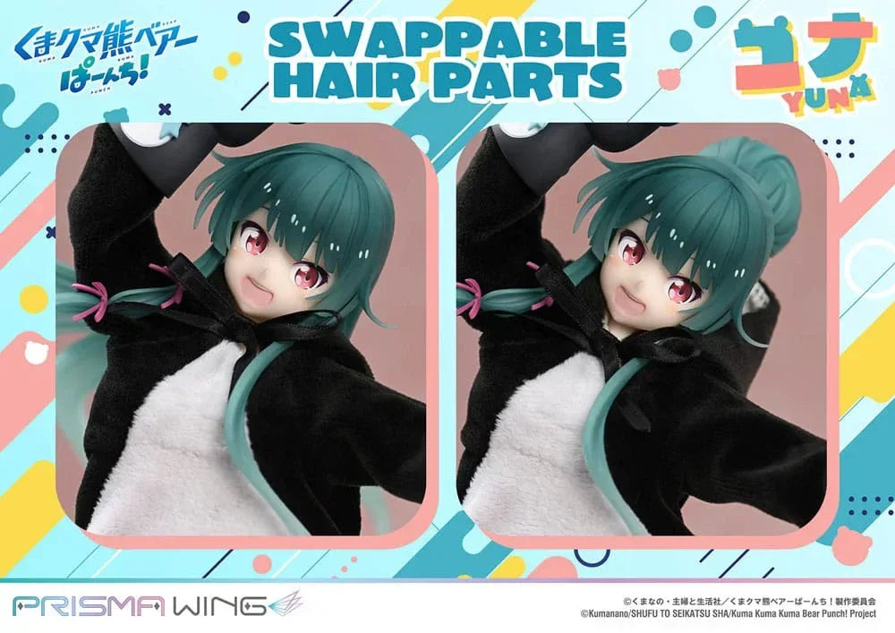 Kuma Kuma Kuma Bear Punch! Prisma Wing PVC Figur 1/7 Yuna 28 cm - Energiskt Samlarobjekt Prime 1 Studio