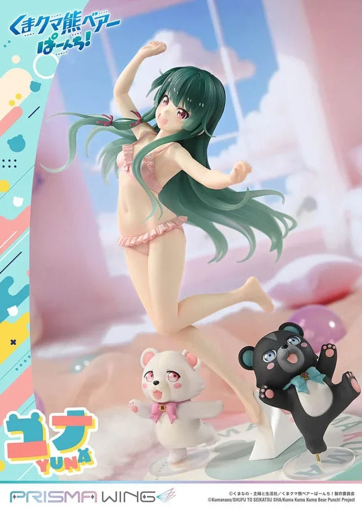 Kuma Kuma Kuma Bear Punch! Prisma Wing PVC Figur 1/7 Yuna 28 cm - Energiskt Samlarobjekt Prime 1 Studio