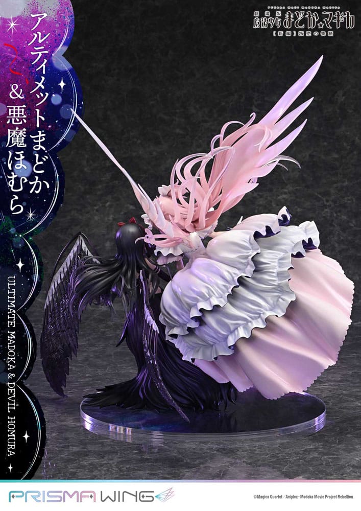 Puella Magi Madoka Magica Filmen Rebellion Prisma Wing PVC-figur 1/7 Ultimate Madoka & Demoniska Homura, 43 cm