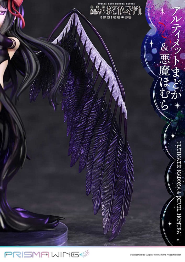 Puella Magi Madoka Magica Filmen Rebellion Prisma Wing PVC-figur 1/7 Ultimate Madoka & Demoniska Homura, 43 cm