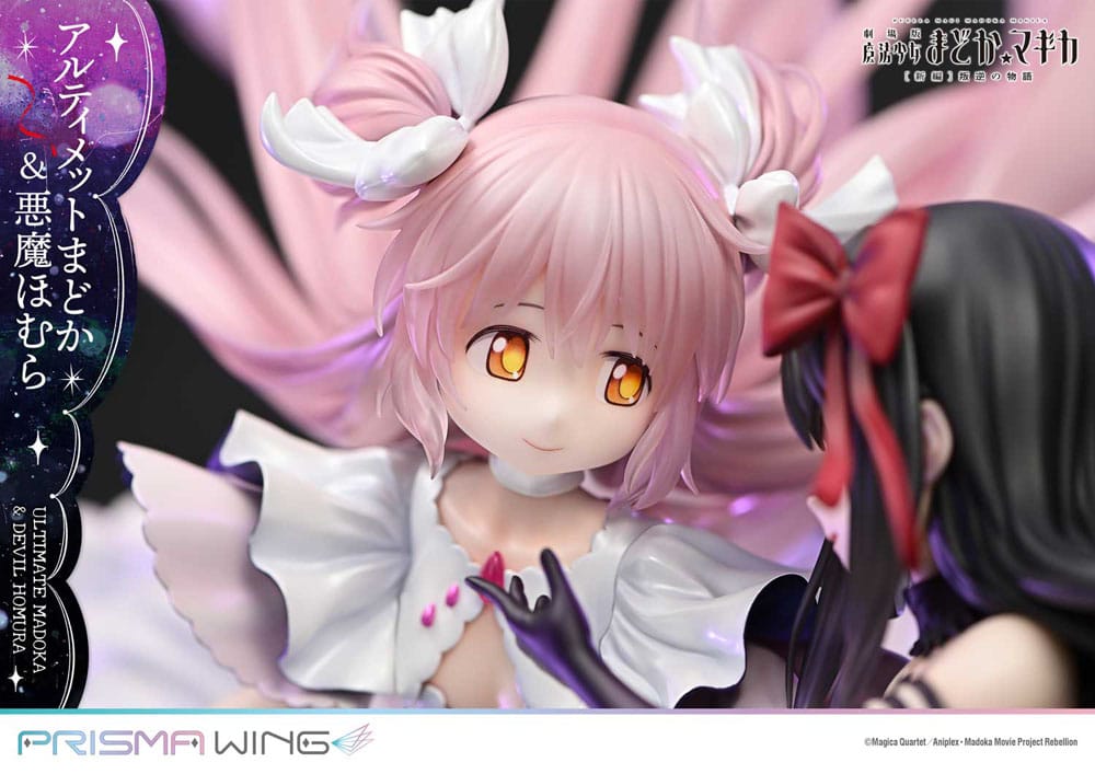 Puella Magi Madoka Magica Filmen Rebellion Prisma Wing PVC-figur 1/7 Ultimate Madoka & Demoniska Homura, 43 cm