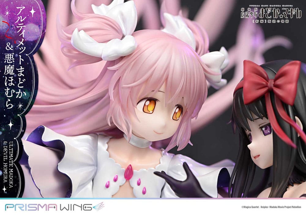 Puella Magi Madoka Magica Filmen Rebellion Prisma Wing PVC-figur 1/7 Ultimate Madoka & Demoniska Homura, 43 cm