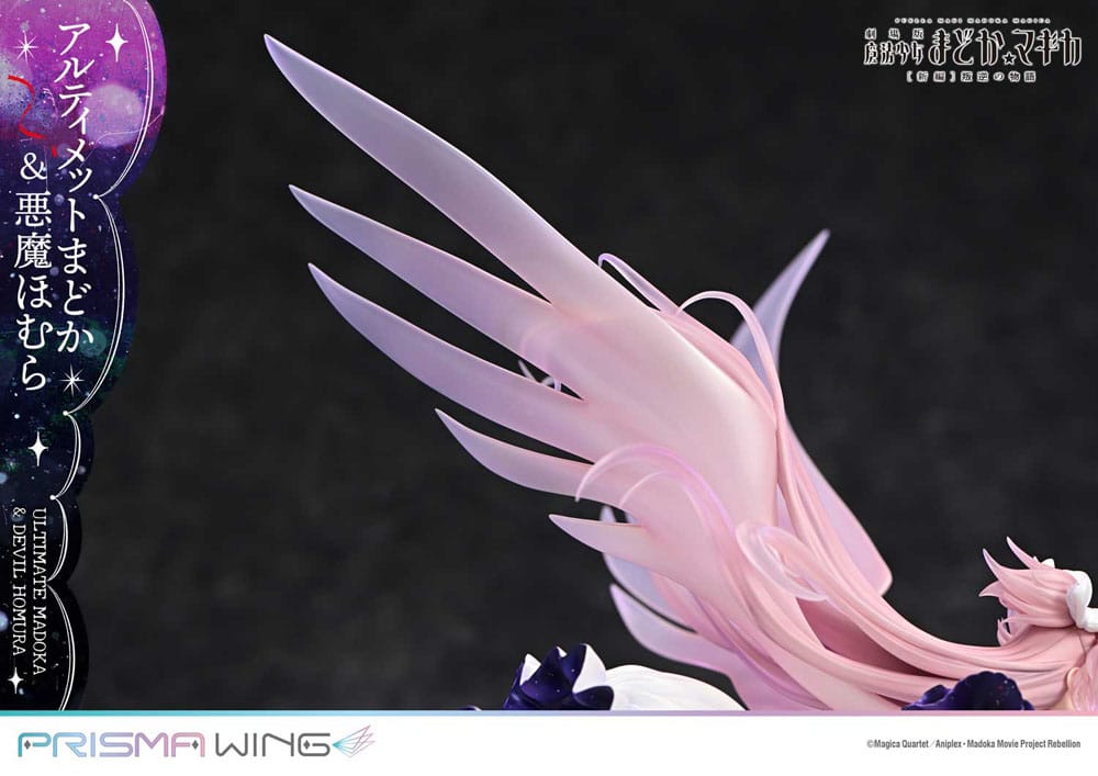 Puella Magi Madoka Magica Filmen Rebellion Prisma Wing PVC-figur 1/7 Ultimate Madoka & Demoniska Homura, 43 cm