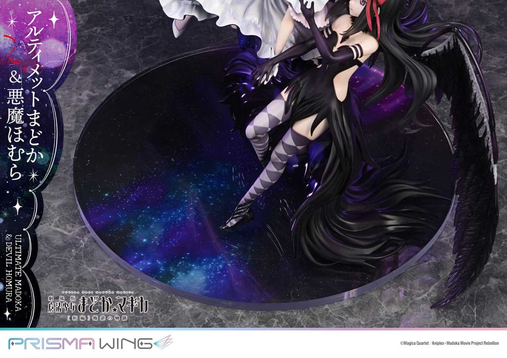 Puella Magi Madoka Magica Filmen Rebellion Prisma Wing PVC-figur 1/7 Ultimate Madoka & Demoniska Homura, 43 cm