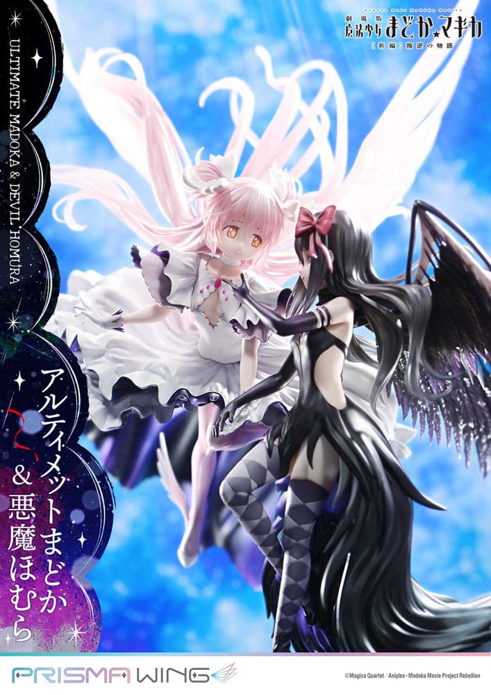 Puella Magi Madoka Magica Filmen Rebellion Prisma Wing PVC-figur 1/7 Ultimate Madoka & Demoniska Homura, 43 cm