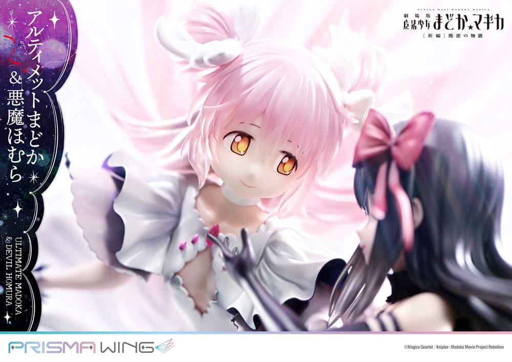 Puella Magi Madoka Magica Filmen Rebellion Prisma Wing PVC-figur 1/7 Ultimate Madoka & Demoniska Homura, 43 cm