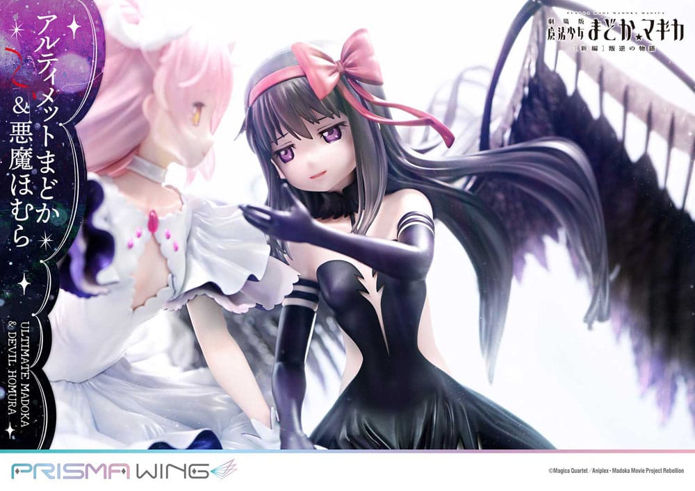 Puella Magi Madoka Magica Filmen Rebellion Prisma Wing PVC-figur 1/7 Ultimate Madoka & Demoniska Homura, 43 cm