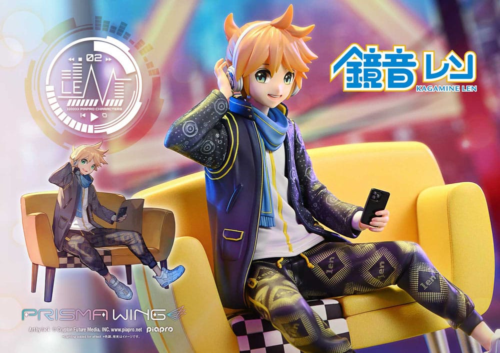Vocaloid Piapro Characters Prisma Wing PVC Figur 1/7 Kagamine Len (Art av lack) 18 cm Prime 1 Studio