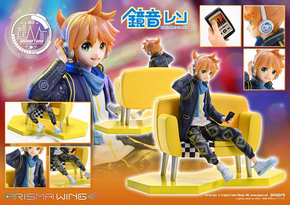 Vocaloid Piapro Characters Prisma Wing PVC Figur 1/7 Kagamine Len (Art av lack) 18 cm Prime 1 Studio