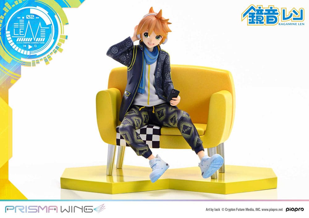 Vocaloid Piapro Characters Prisma Wing PVC Figur 1/7 Kagamine Len (Art av lack) 18 cm Prime 1 Studio