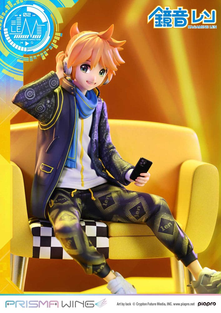 Vocaloid Piapro Characters Prisma Wing PVC Figur 1/7 Kagamine Len (Art av lack) 18 cm Prime 1 Studio