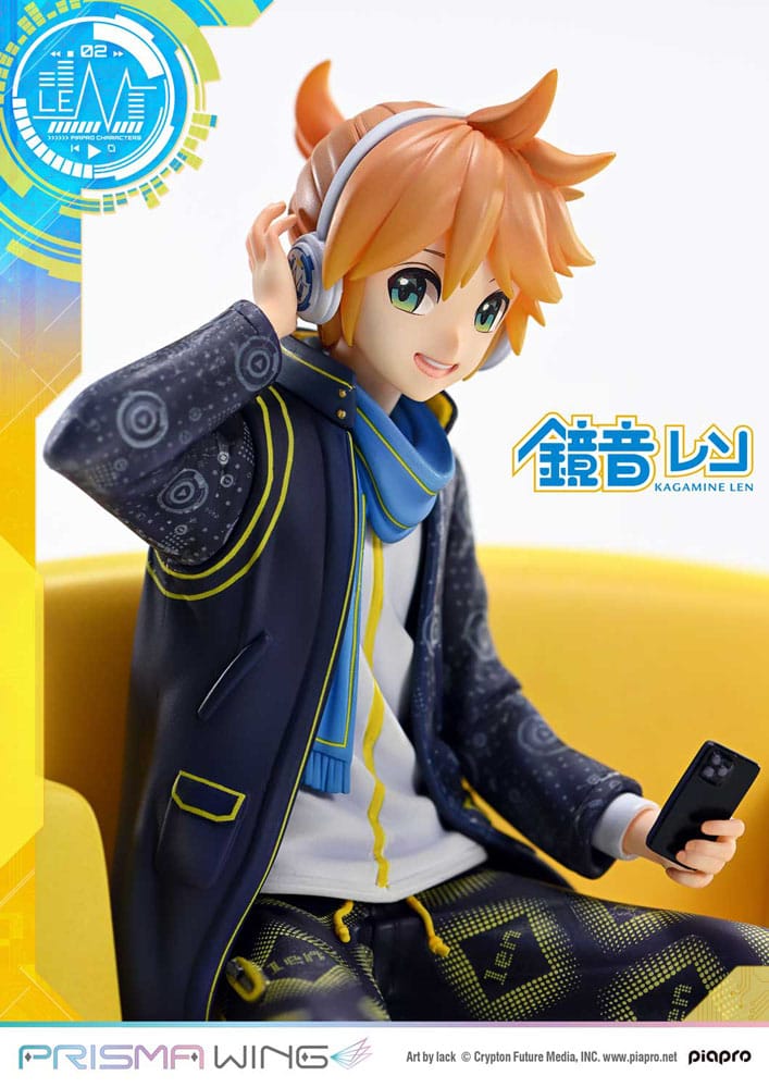 Vocaloid Piapro Characters Prisma Wing PVC Figur 1/7 Kagamine Len (Art av lack) 18 cm Prime 1 Studio
