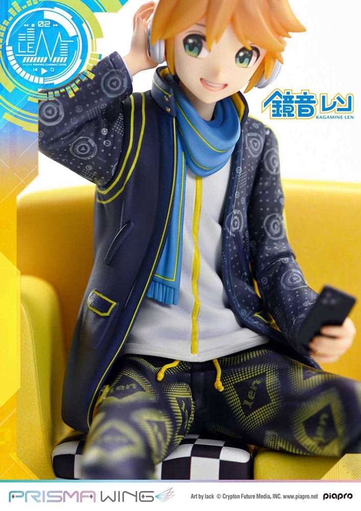Vocaloid Piapro Characters Prisma Wing PVC Figur 1/7 Kagamine Len (Art av lack) 18 cm Prime 1 Studio