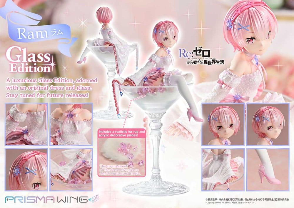 Re:ZERO Starting Life in Another World Prisma Wing PVC Figur 1/7 Ram Glass Edition 24 cm Prime 1 Studio