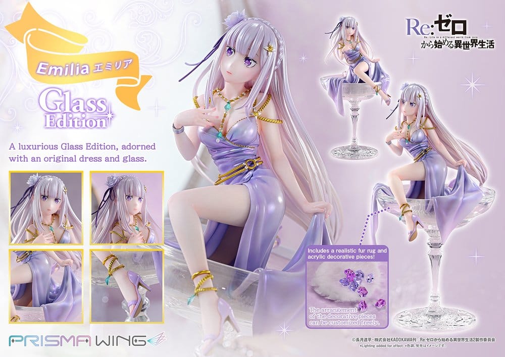 Re:Zero Prisma Wing Statue 1/7 Emilia Glass Edition 29 cm