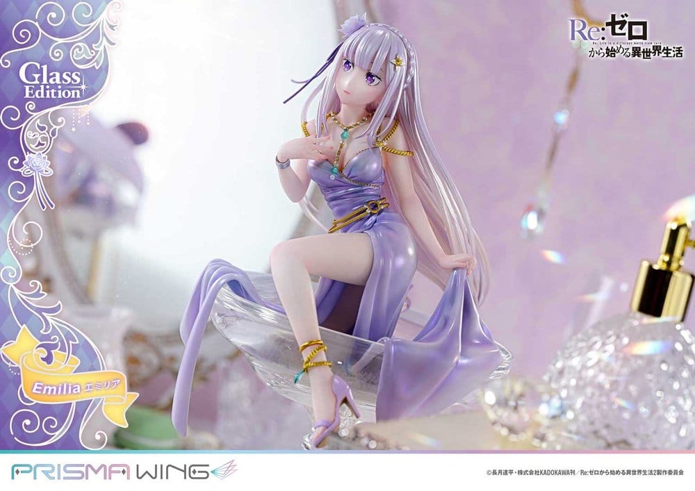 Re:Zero Prisma Wing Statue 1/7 Emilia Glass Edition 29 cm