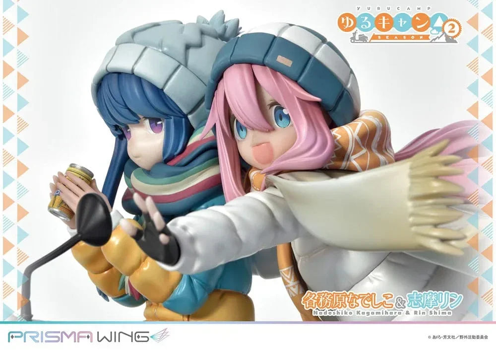 Laid-Back Camp Prisma Wing PVC Figur Nadeshiko Kagamihara & Rin Shima 24 cm Prime 1 Studio