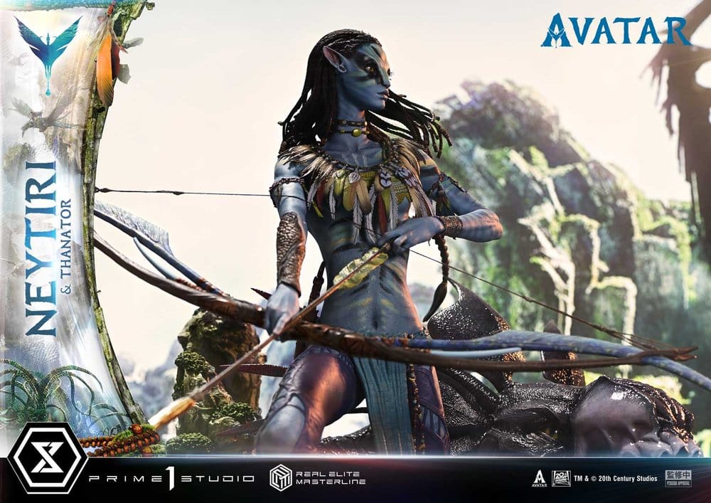 Avatar (Film) Real Elite Masterline Series Statue 1/4 Neytiri & Thanator 75 cm
