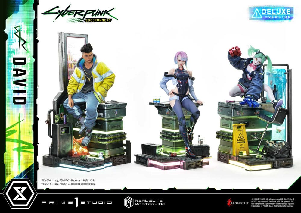 Cyberpunk: Edgerunners Real Elite Masterline Series Statue 1/4 David Bonus Version 58 cm