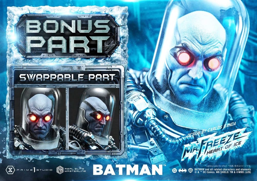 DC Comics Real Elite Masterline Series Statue 1/3 Batman (Comics) Mr. Freeze Heart of Ice (Design by Carlos D'Anda) Deluxe Bonus Version 82 cm