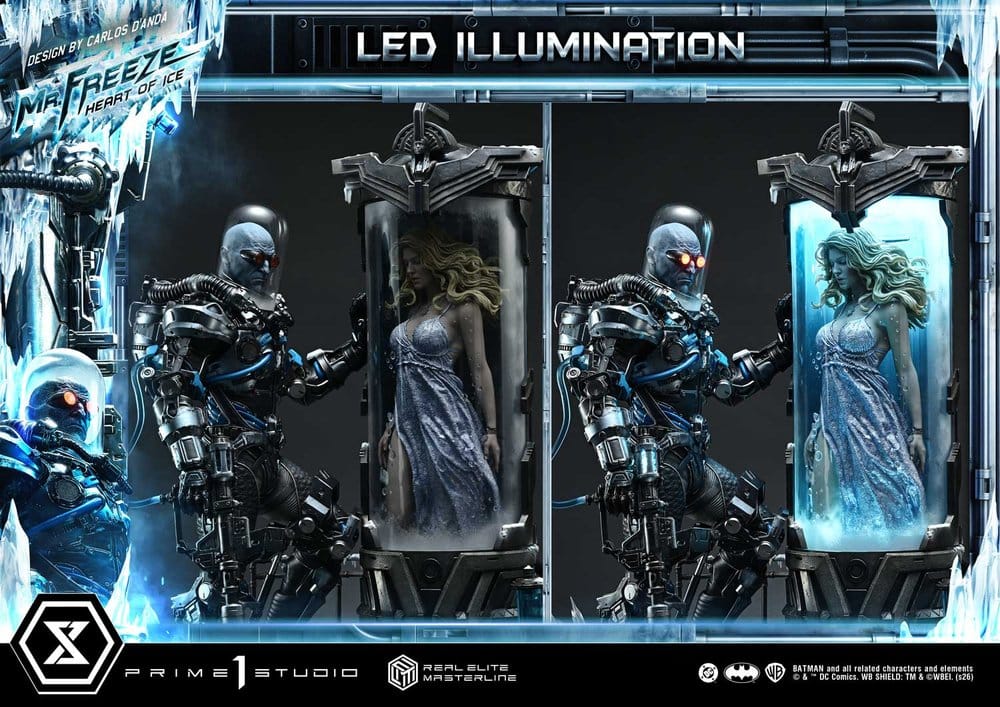 DC Comics Real Elite Masterline Series Statue 1/3 Batman (Comics) Mr. Freeze Heart of Ice (Design by Carlos D'Anda) Deluxe Bonus Version 82 cm