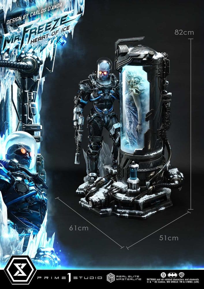 DC Comics Real Elite Masterline Series Statue 1/3 Batman (Comics) Mr. Freeze Heart of Ice (Design by Carlos D'Anda) Deluxe Bonus Version 82 cm