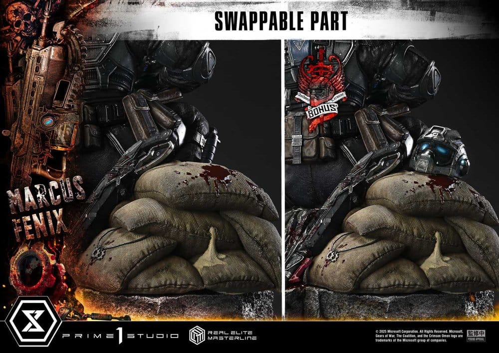 Gears of War: Reloaded Real Elite Masterline Series Statue 1/3 Marcus Fenix Ultimate Bonus Version 97 cm