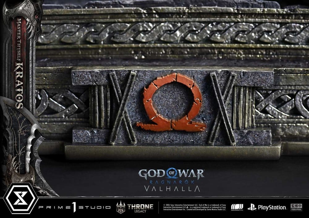 Throne Legacy God of War Series Statue 1/3 Ragnarok Master Thyself Kratos  67 cm