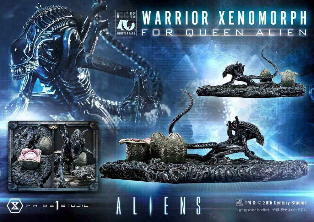 Aliens (Film) Ultimate Diorama Masterline figur Warrior Xenomorph for Queen Alien 23 cm