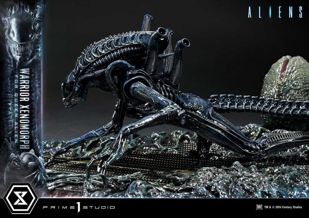 Aliens (Film) Ultimate Diorama Masterline figur Warrior Xenomorph for Queen Alien 23 cm
