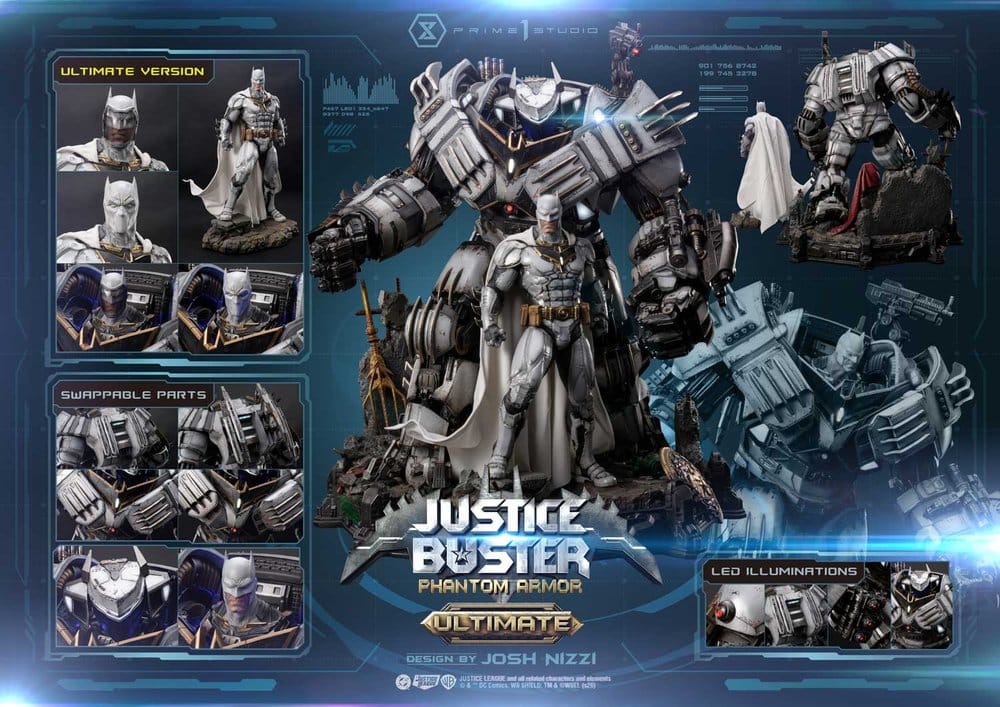 DC Comics Ultimate Museum Masterline Statue Justice Buster: Phantom Armor (Design By Josh Nizzi) Ultimate Version 88 cm