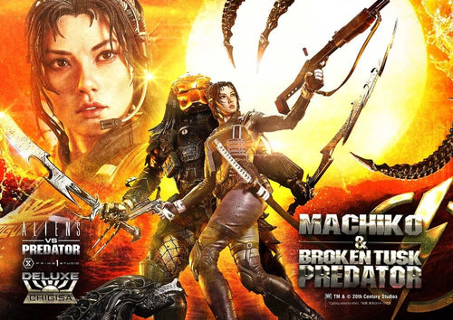 Aliens vs. Predator (Comic) Ultimate Premium Masterline Statue 1/4 Machiko & Broken Tusk Predator DX Bonus Version 84 cm