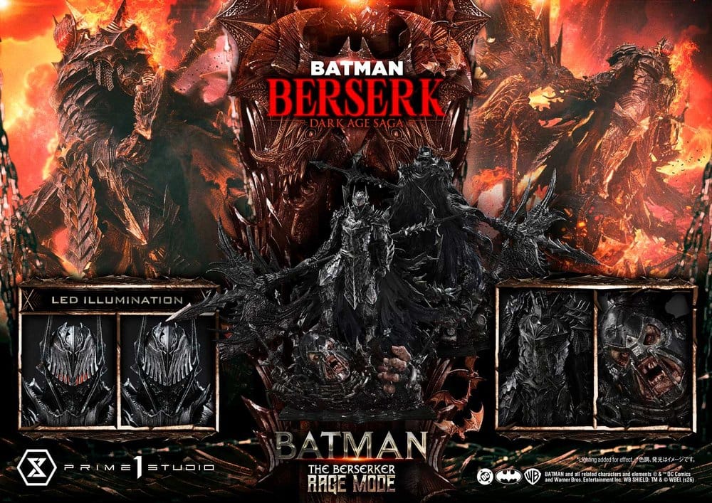 DC Comics Ultimate Premium Masterline Series Statue 1/4 Batman (Comics) Batman: The Berserker Rage Mode 82 cm