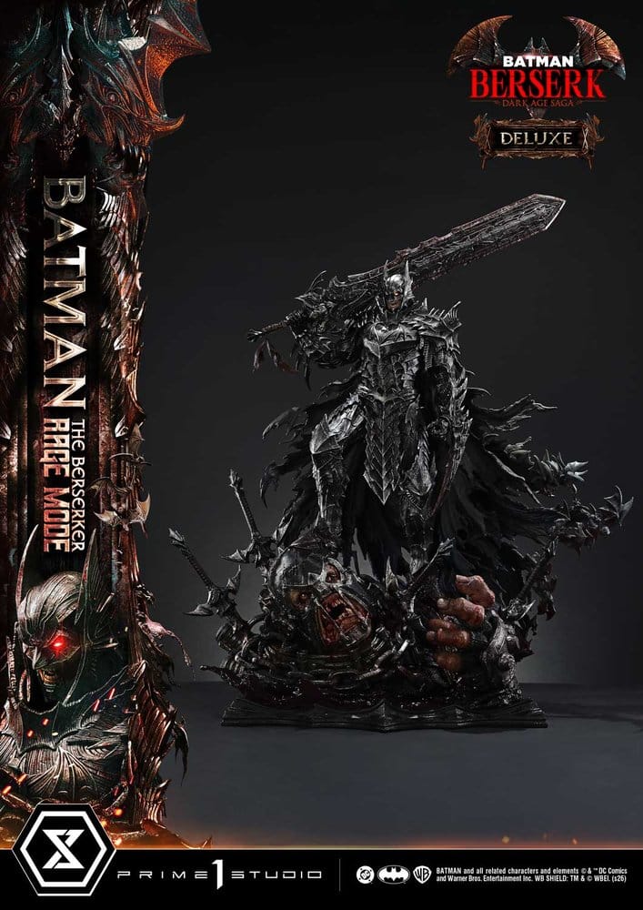 DC Comics Ultimate Premium Masterline Series Statue 1/4 Batman (Comics) Batman: The Berserker Rage Mode Deluxe Version 93 cm