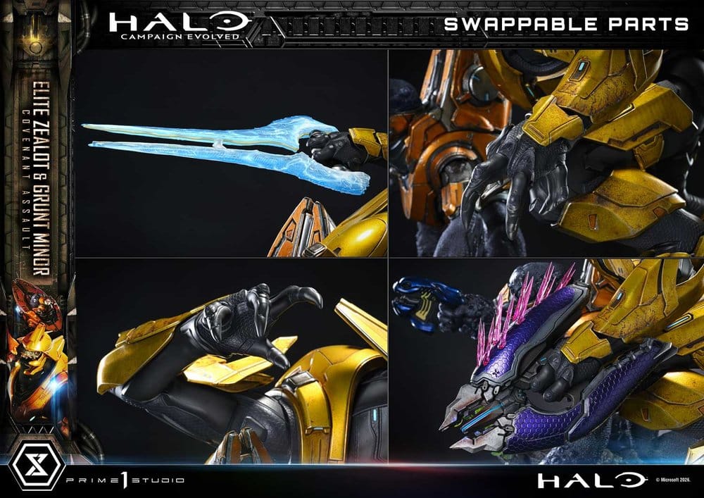 Halo: Campaign Evolved Ultimate Premium Masterline Series Statue 1/4 Elite Zealot & Grunt Minor: Covenant Assault Bonus Version 81 cm