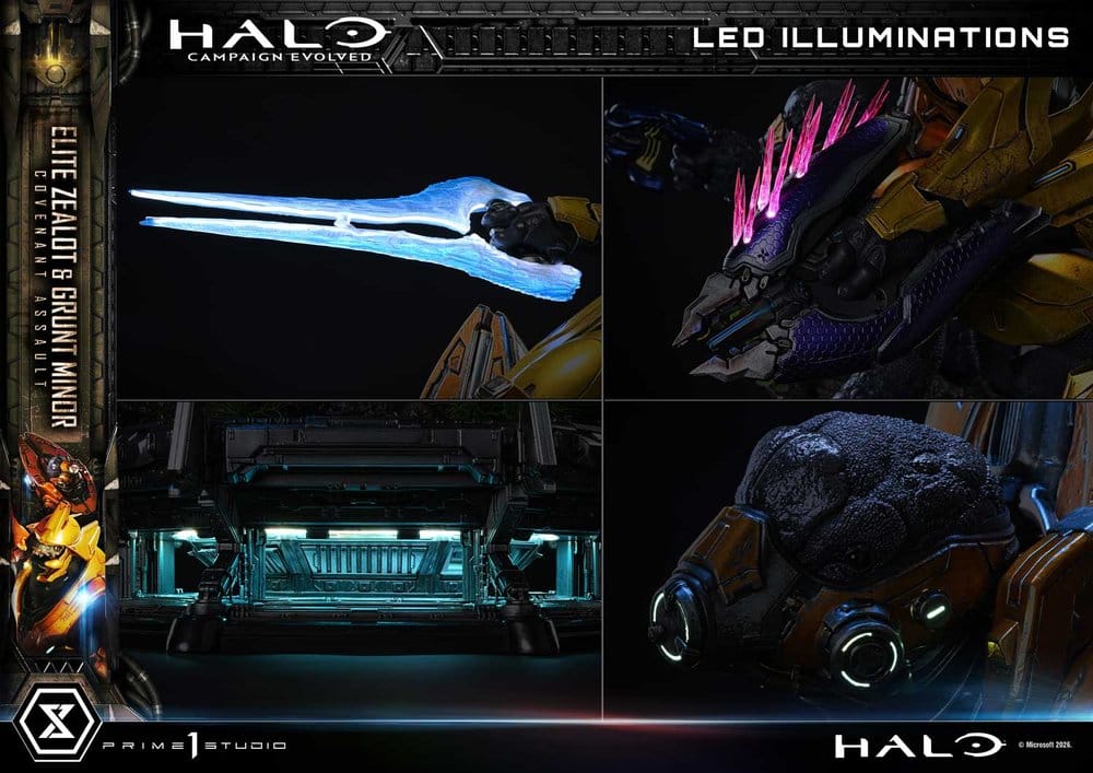 Halo: Campaign Evolved Ultimate Premium Masterline Series Statue 1/4 Elite Zealot & Grunt Minor: Covenant Assault Bonus Version 81 cm